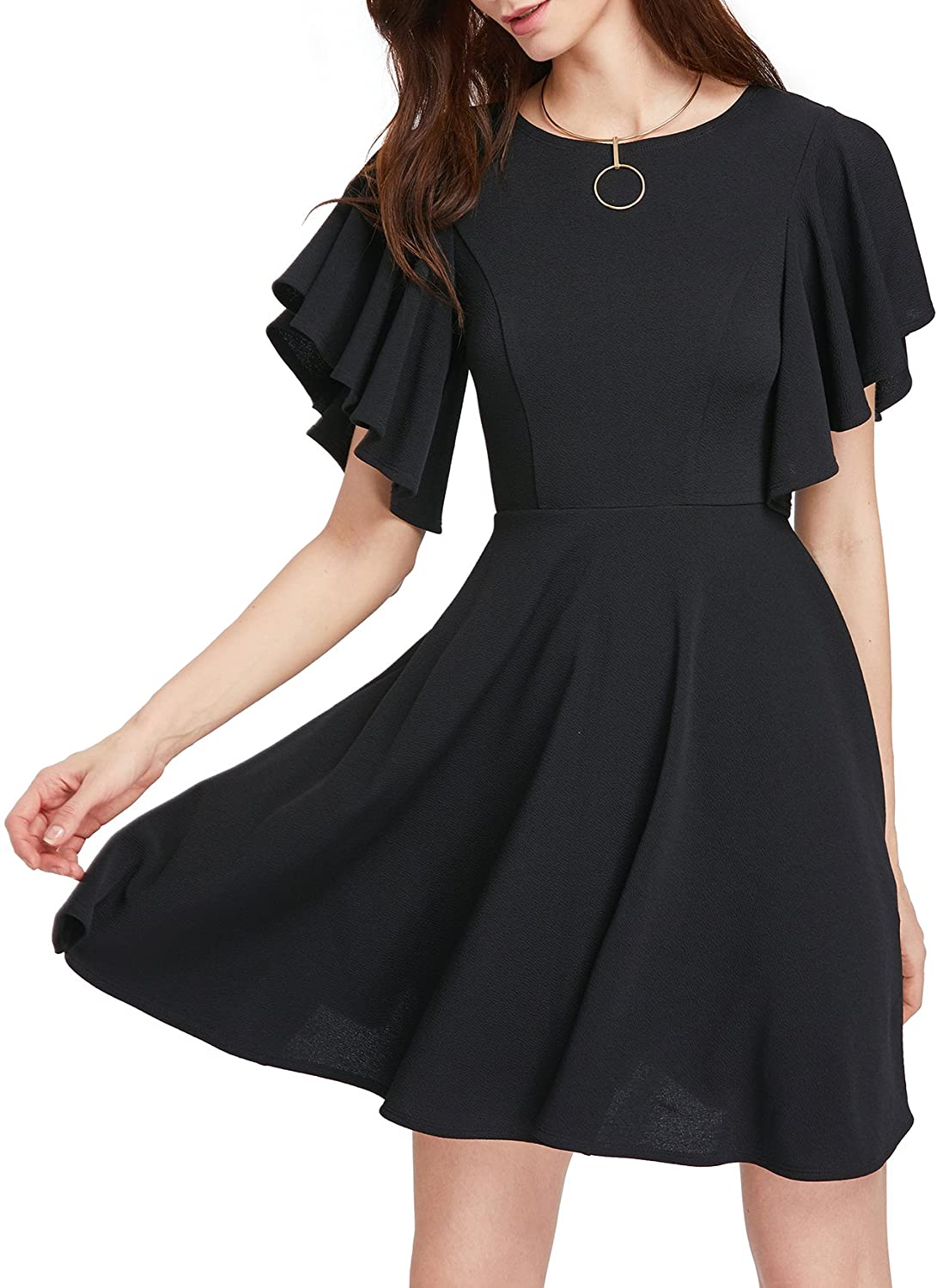 Haute Edition Women's Flared Skater Cocktail Party Dress Daily Haute