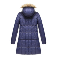Haute Edition Women's Mid-Length Puffer Parka Coat with Faux Fur-lined Hood Daily Haute