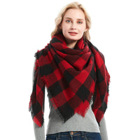 Haute Edition Women's Oversize Christmas & Plaid Square Blanket Scarves. One size fits all (S-XL). Daily Haute