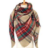 Haute Edition Women's Oversize Christmas & Plaid Square Blanket Scarves. One size fits all (S-XL). Daily Haute