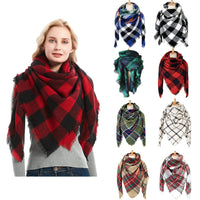 Haute Edition Women's Oversize Christmas & Plaid Square Blanket Scarves. One size fits all (S-XL). Daily Haute