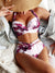 Haute Edition Women's Ruched Bikini Top with Cutout High Waist Bottoms Daily Haute
