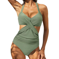 Haute Edition Women's Tankini Monokini Swimsuit with Side Cutouts Daily Haute