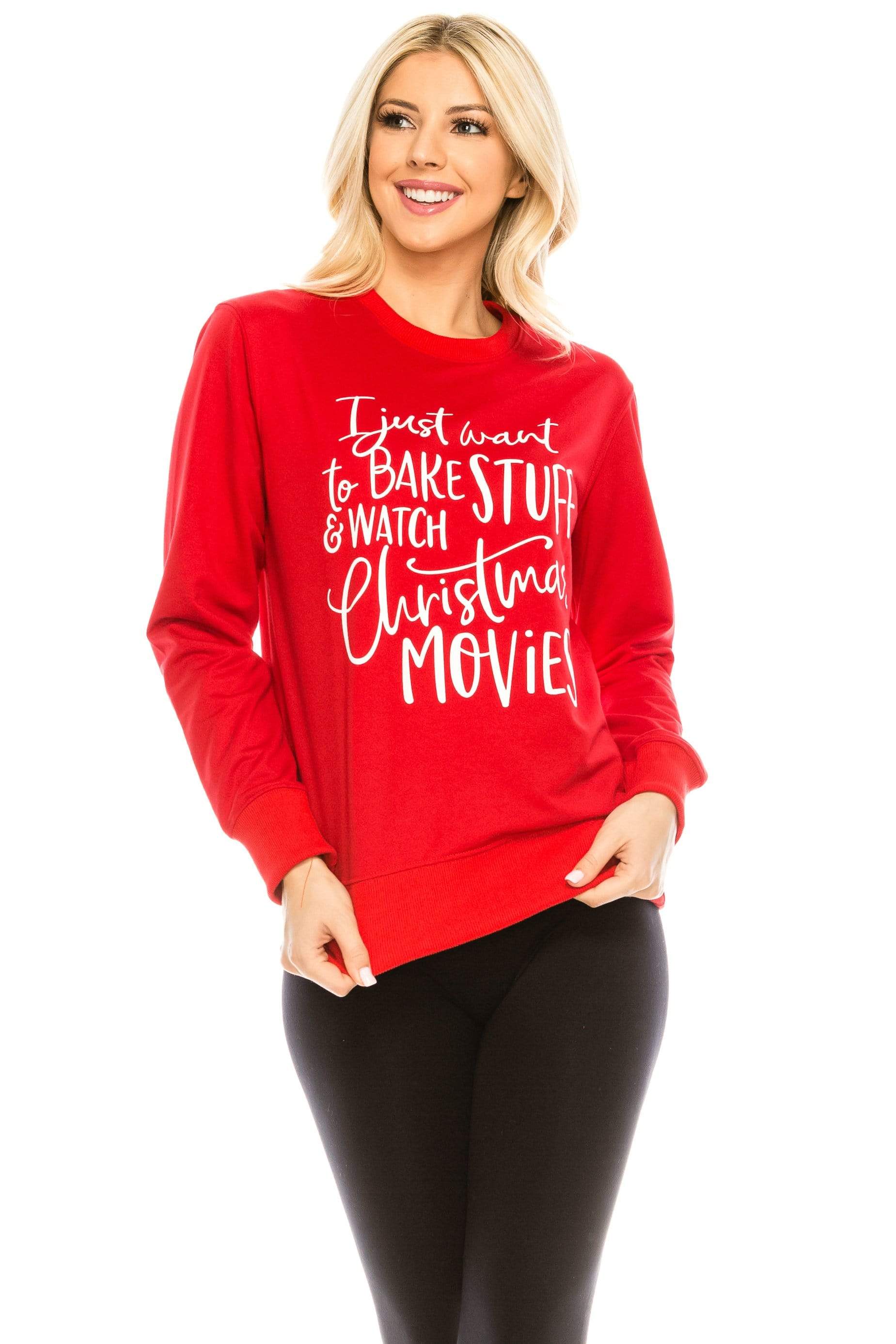 Holiday Christmas Baking Themed Sweatshirt with Bonus Oven Mitt and Potholder Gift Set Daily Haute