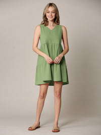 Made By Johnny Casual Flowy Swing Shift Tank Tiered Dress Daily Haute