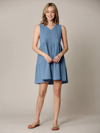 Made By Johnny Casual Flowy Swing Shift Tank Tiered Dress Daily Haute