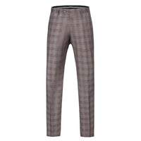 Men's 3-Piece Performance Stretch Slim Fit Check Suit Daily Haute