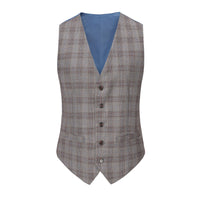 Men's 3-Piece Performance Stretch Slim Fit Check Suit Daily Haute