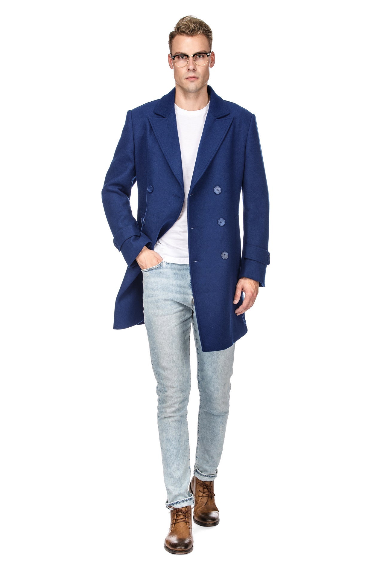 Jackets & Coats  Wool Blend Double Breasted Tailored Coat