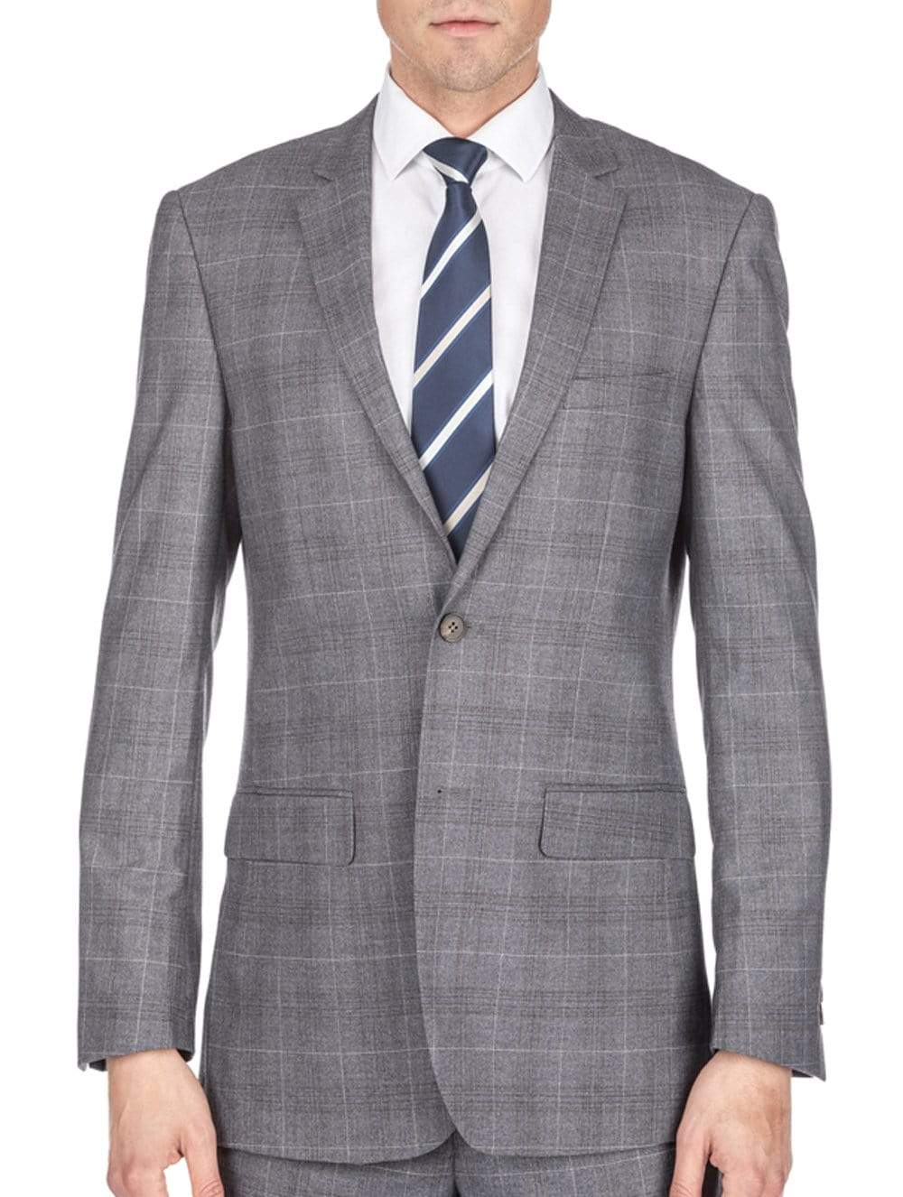 Men's Harrogate Windowpane Slim Fit 2PC Suits Daily Haute