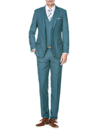 Men's Signature 3-Piece Slim Fit Suits (Slate Blue, Sea Green, Tan) Daily Haute