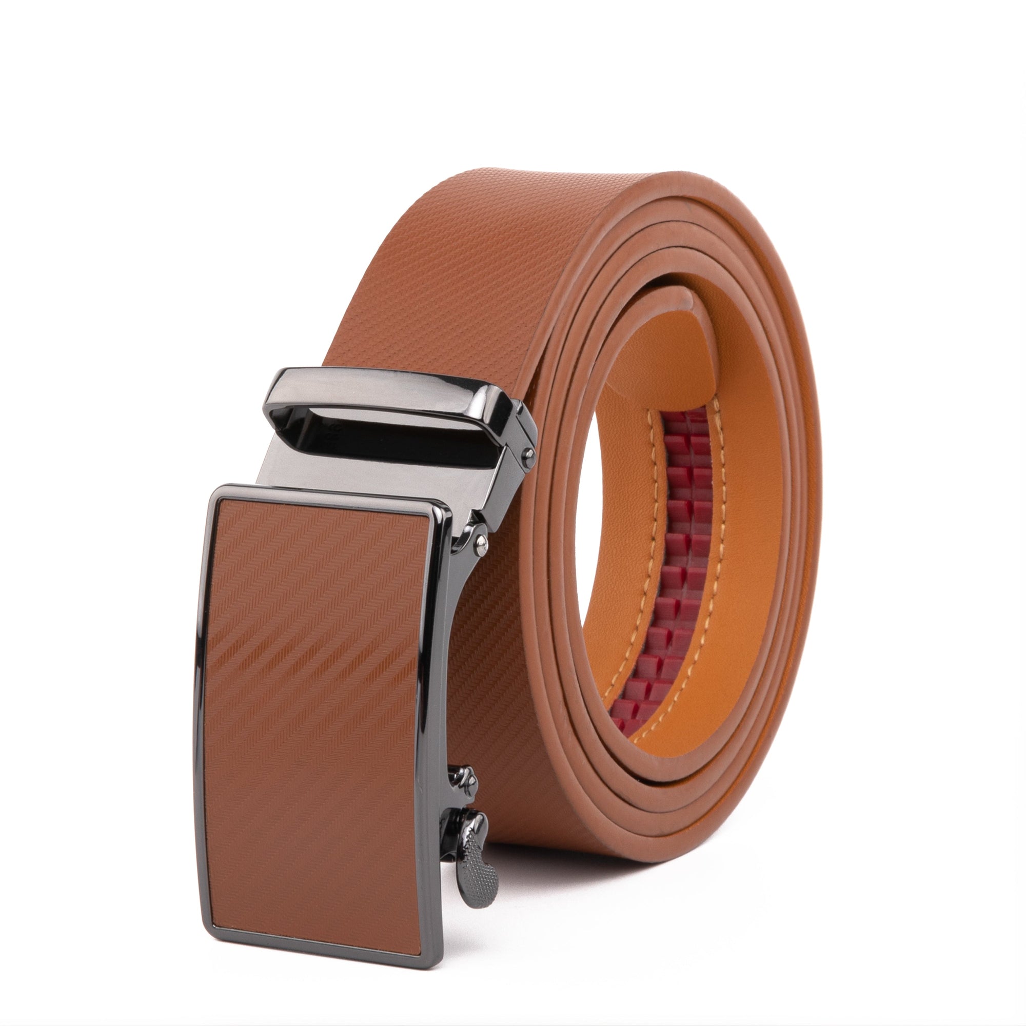 Marino Men’s Genuine Leather Ratchet Dress Belt With Automatic Buckle, Enclosed In An Elegant - Foto 2