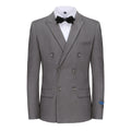 #charcoal Men's Slim Fit 2-Piece Double Breasted Suit Daily Haute