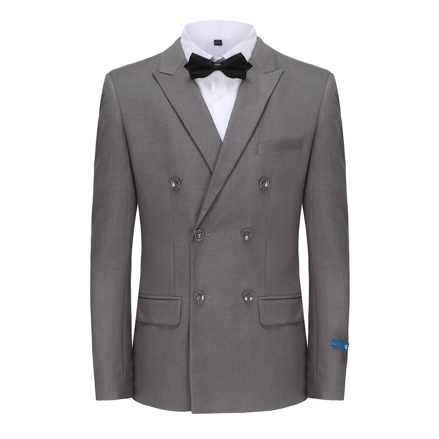 #charcoal Men's Slim Fit 2-Piece Double Breasted Suit Daily Haute