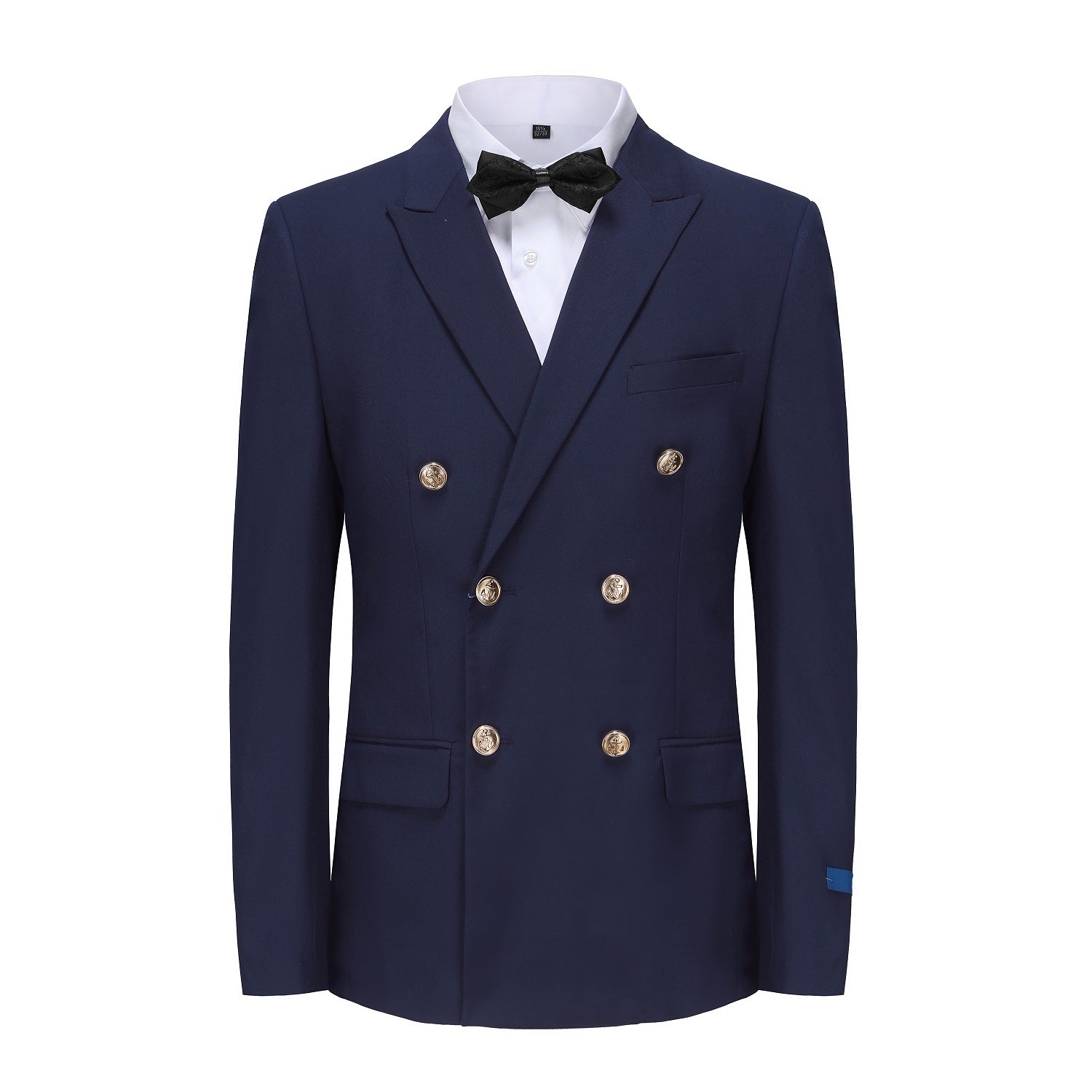 #navy Men's Slim Fit 2-Piece Double Breasted Suit Daily Haute