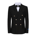 #black Men's Slim Fit 2-Piece Double Breasted Suit Daily Haute