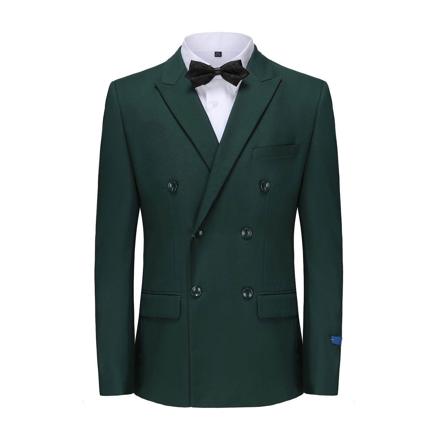 #hunter-green Men's Slim Fit 2-Piece Double Breasted Suit Daily Haute
