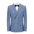 #slate-blue Men's Slim Fit 2-Piece Double Breasted Suit Daily Haute