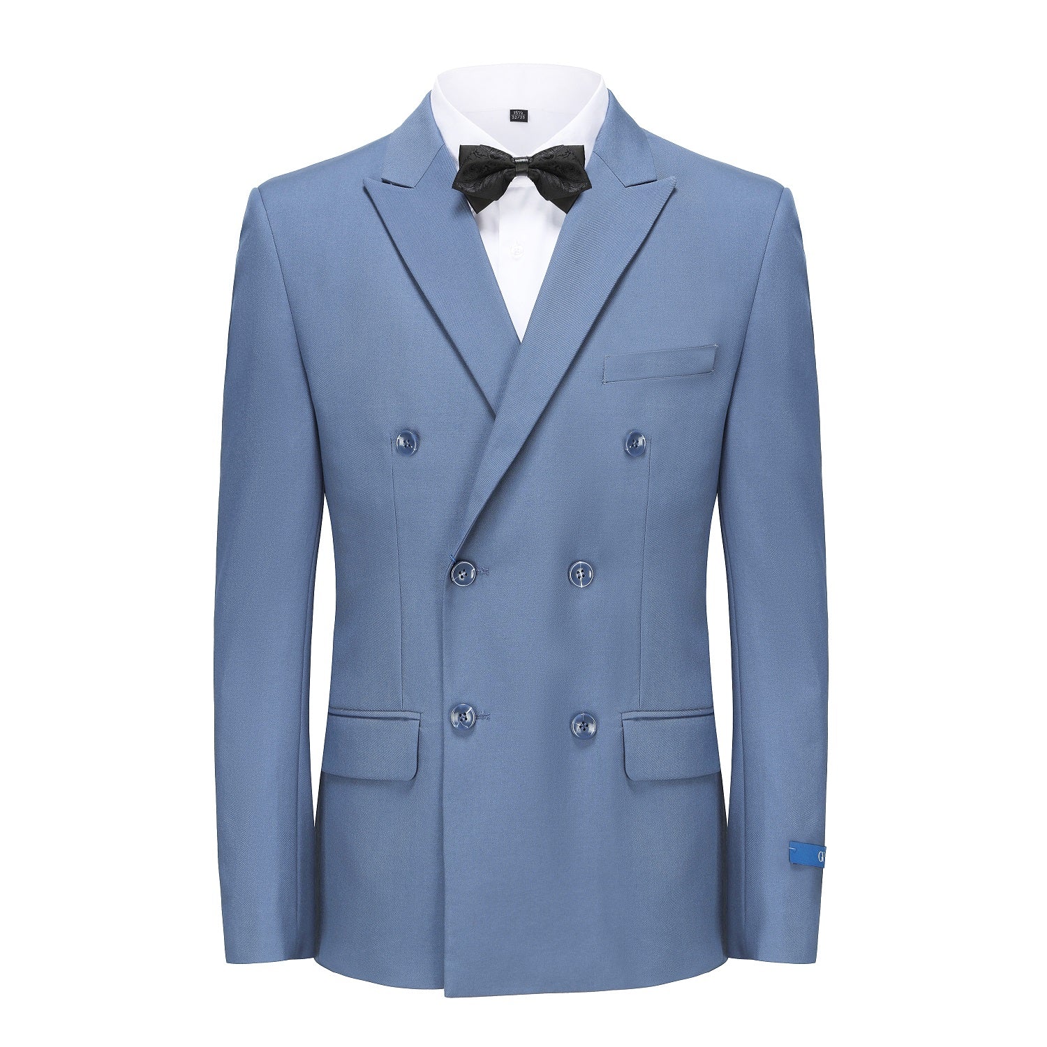 #slate-blue Men's Slim Fit 2-Piece Double Breasted Suit Daily Haute