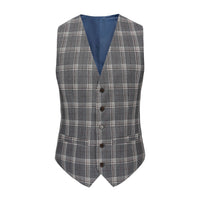 Men's Slim-Fit 3PC Check Plaid Suit Daily Haute