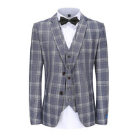 Men's Slim-Fit 3PC Check Plaid Suit Daily Haute