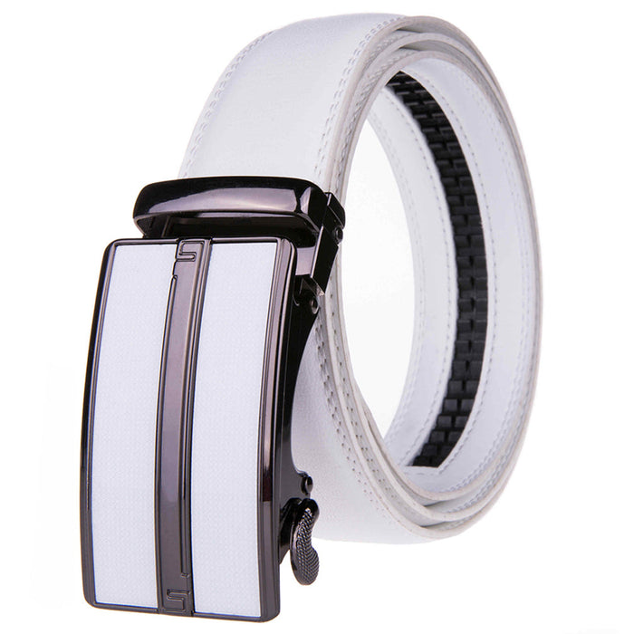 Men's Stripe Buckle Adjustable Ratchet Belt Daily Haute