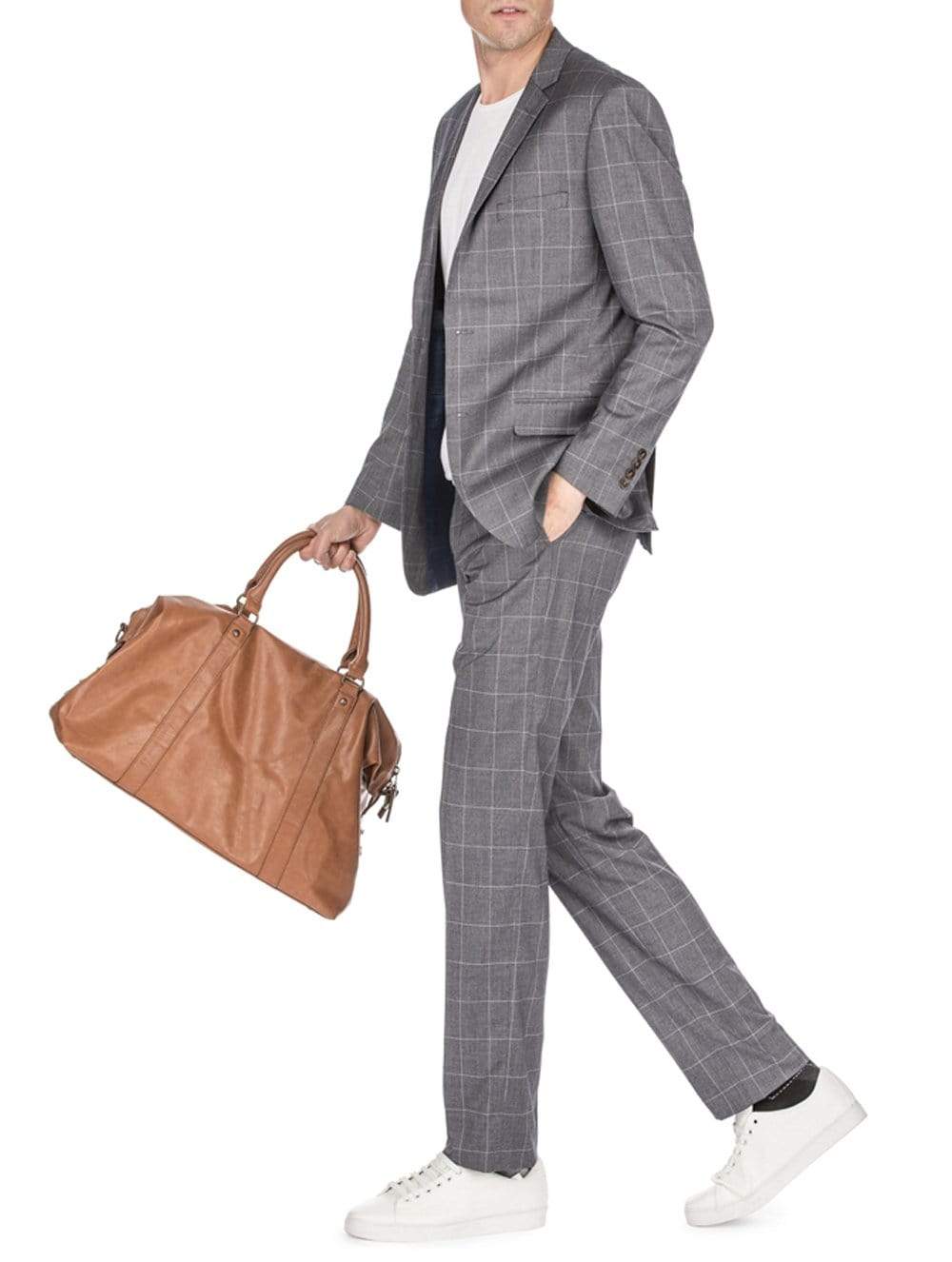 Men's Traveler Check Slim Fit Suits Daily Haute