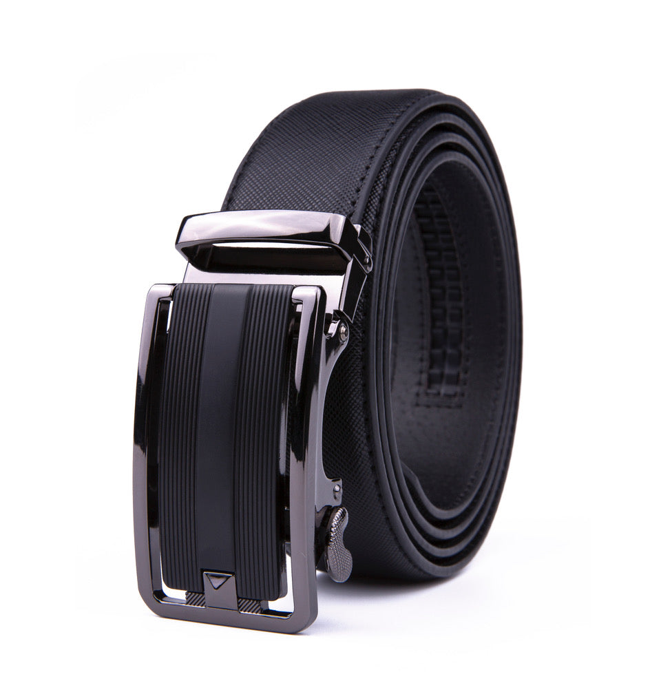 Braveman Men's Automatic Ratchet Buckle Leather Dress Belt