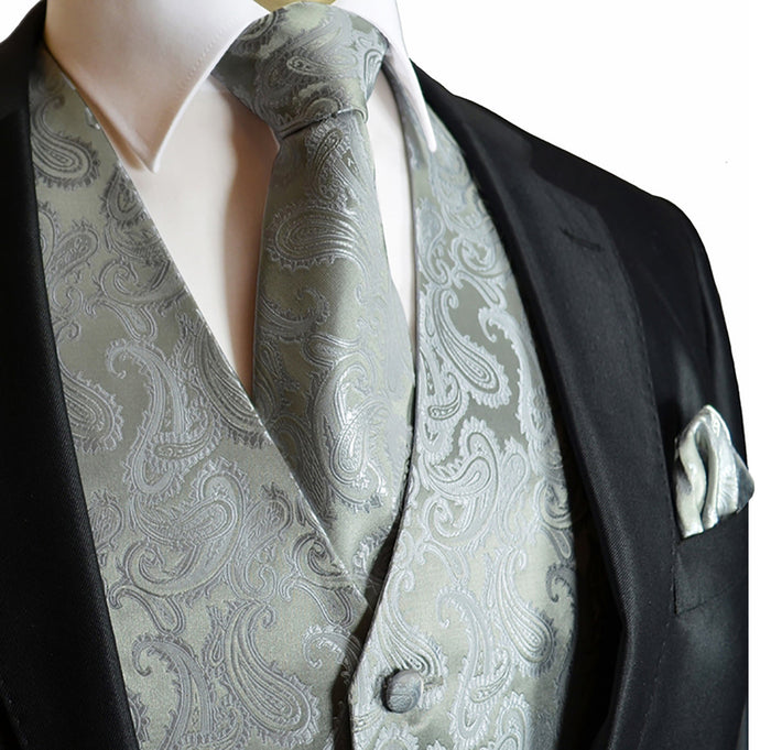 Paisley 2-Piece Vest and Tie Set Daily Haute