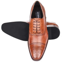 Signature Men's Brogue Cap Toe Dress Shoes Daily Haute