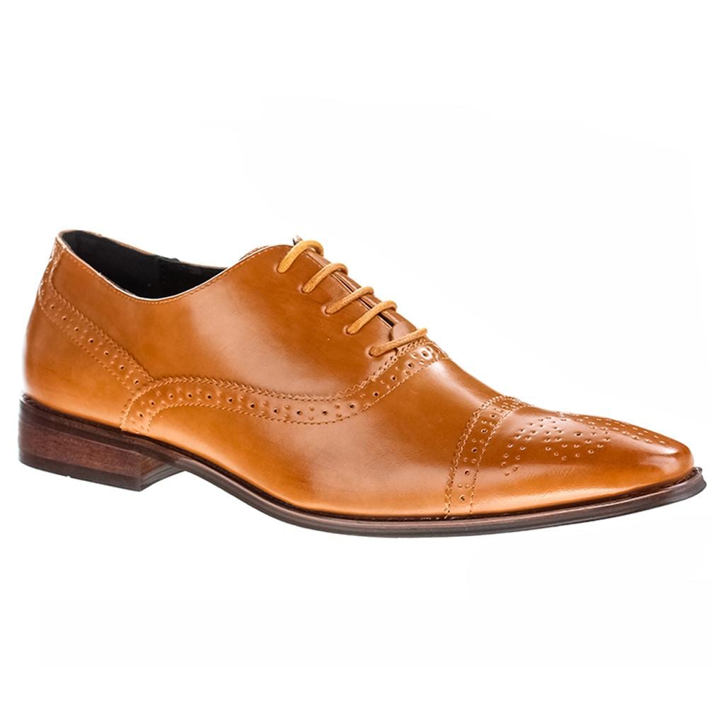 Signature Men's Brogue Cap Toe Dress Shoes Signature Men's Brogue Cap Toe Dress Shoes