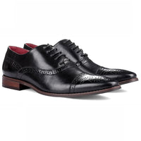 Signature Men's Brogue Cap Toe Dress Shoes Daily Haute