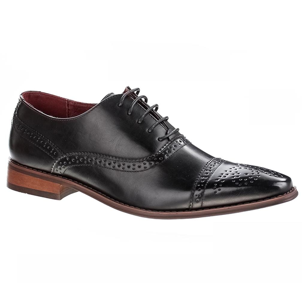 Signature Men's Brogue Cap Toe Dress Shoes Signature Men's Brogue Cap Toe Dress Shoes