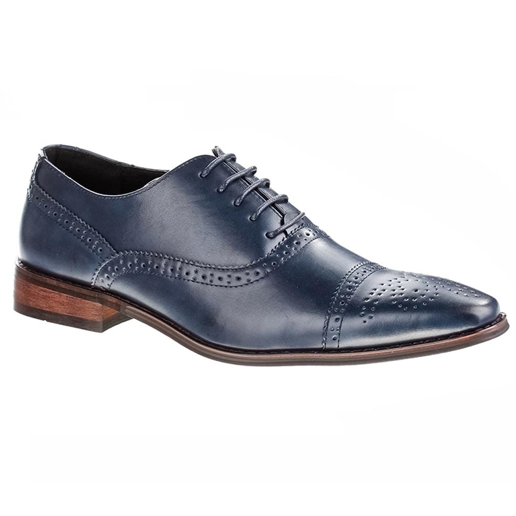Signature Men's Brogue Cap Toe Dress Shoes Gray / 7.5 Signature Men's Brogue Cap Toe Dress Shoes Gray / 7.5