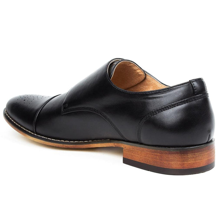 Signature Men's Monk Strap Cap Brogue Loafer Dress Shoes Daily Haute