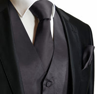 Solid Color 2-Piece Vest and Necktie Set Daily Haute