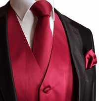 Solid Color 2-Piece Vest and Necktie Set Daily Haute
