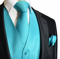 Solid Color 2-Piece Vest and Necktie Set Daily Haute
