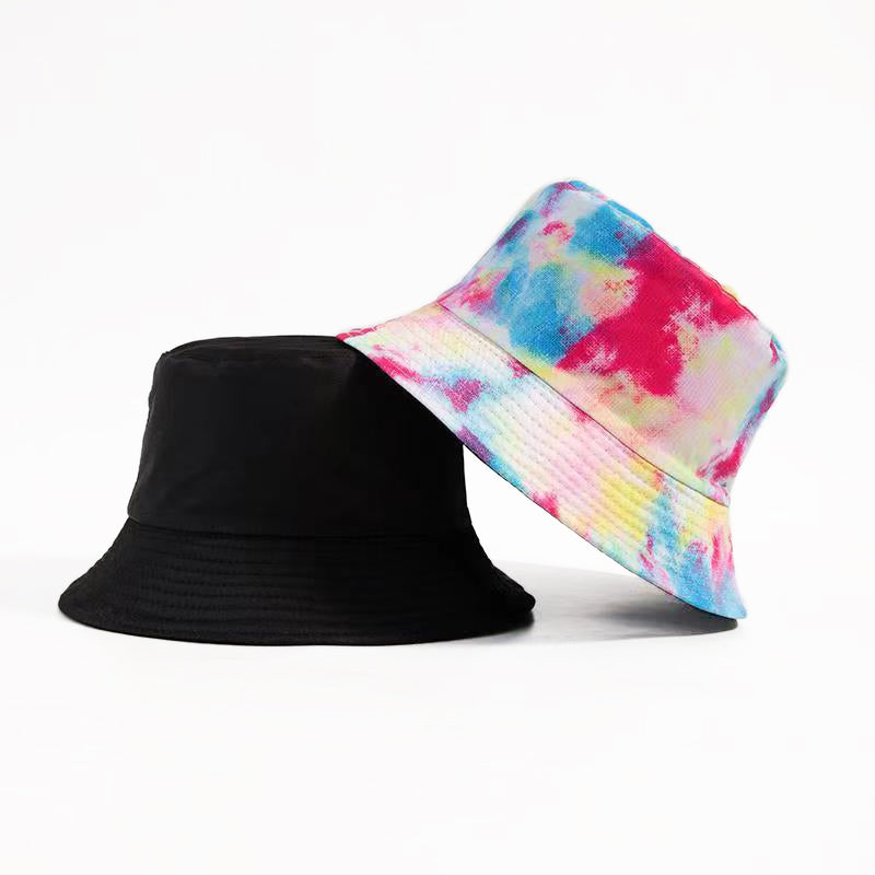 Unisex Reversible Tie Dye Solid Bucket Hat Daily Haute