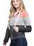 Women's Active Casual Zip-up Color Block Hoodie Sweatshirt Daily Haute