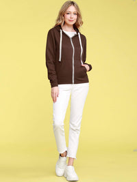 Women's Active Casual Zip-up Hoodie Long Sleeve Lightweight Sweatshirt Daily Haute