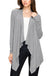 Women's Basic Draped Long Sleeve Open Front Knit Cardigan Daily Haute