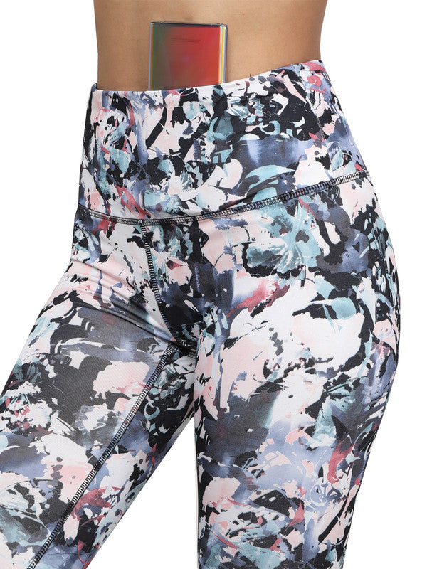 Women's Camo Floral Print Leggings with Inner Pocket/Side Pocket Daily Haute