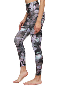 Women's Camo Floral Print Leggings with Inner Pocket/Side Pocket Daily Haute