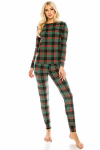 Women's Cozy Christmas Fleece-Lined 2-Piece Matching Jogger Sets Daily Haute