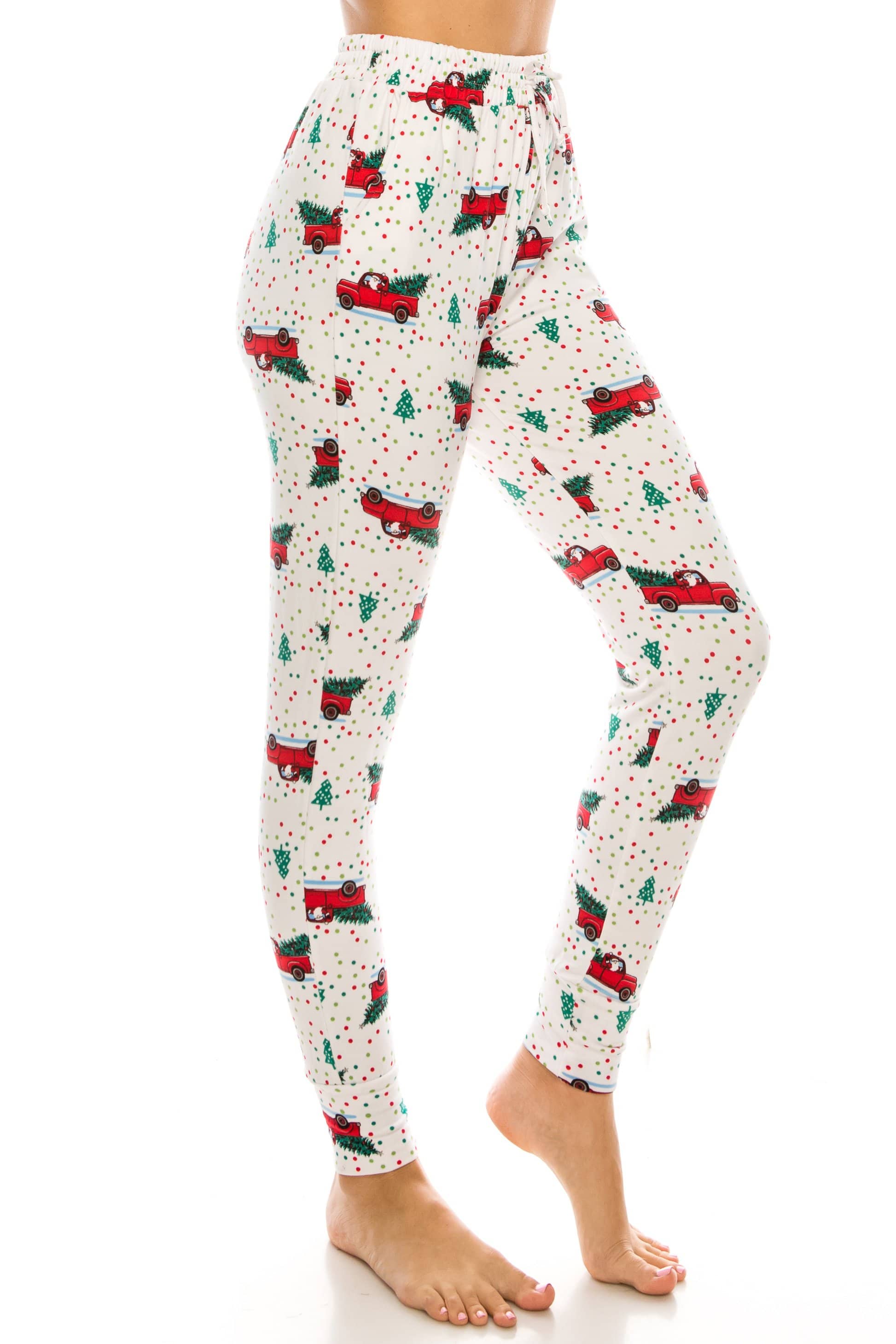 Women's Cozy Christmas Fleece-Lined 2-Piece Matching Jogger Sets Daily Haute