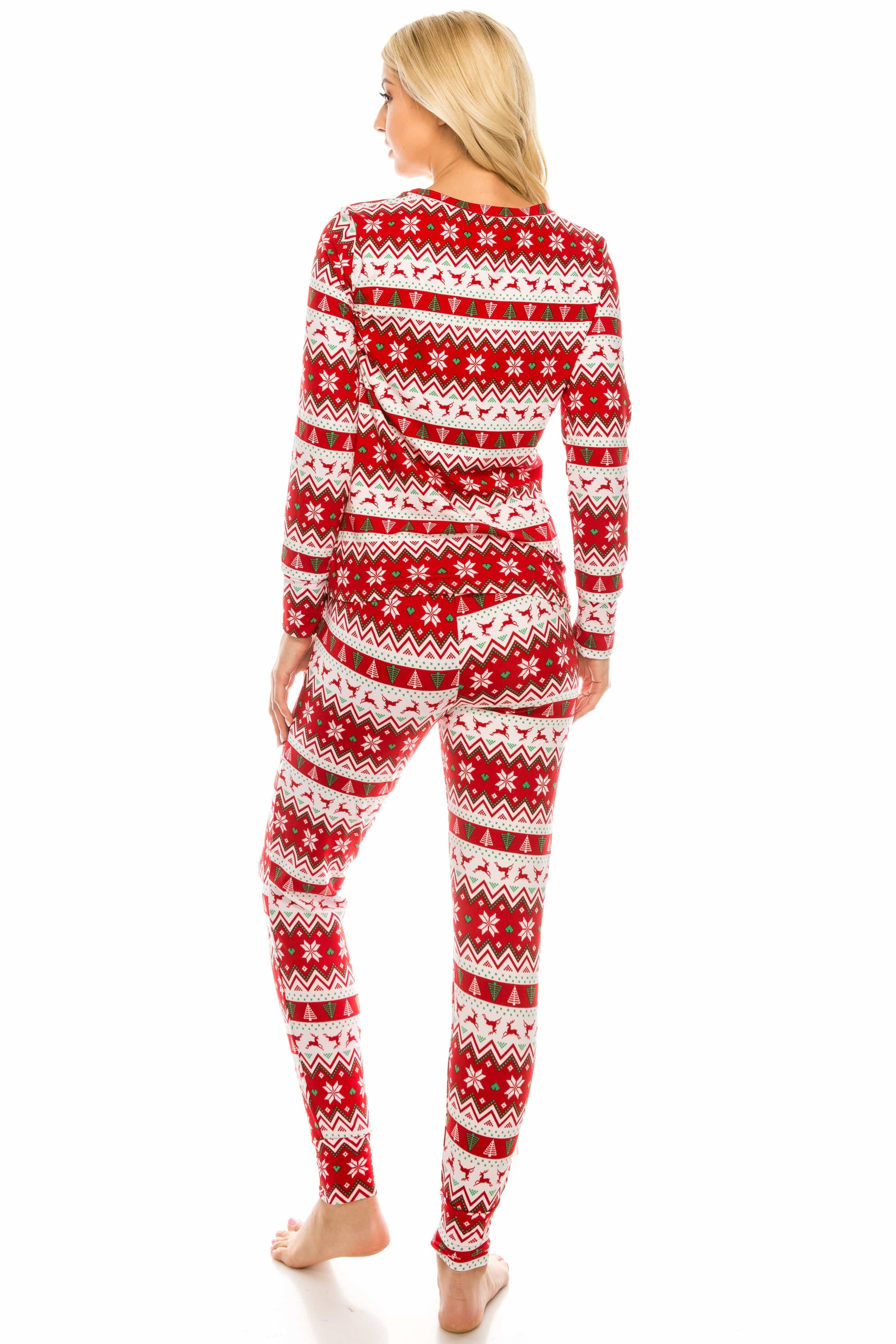 Women's Cozy Christmas Fleece-Lined 2-Piece Matching Jogger Sets