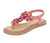 Women's Summer Beaded Flower Flat Sandals Daily Haute