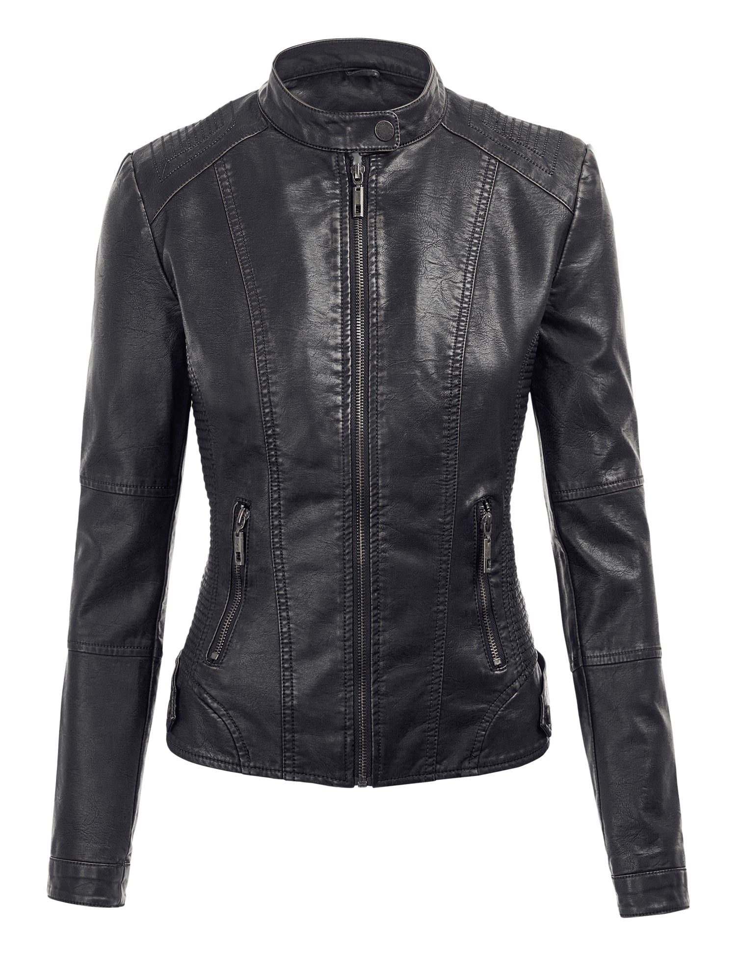 Motorcycle Jacket Women's Leather Jackets Plus Size Plus Size