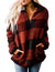 Haute Edition Women's 1/4 Zip Buffalo Plaid Sherpa Sweatshirt